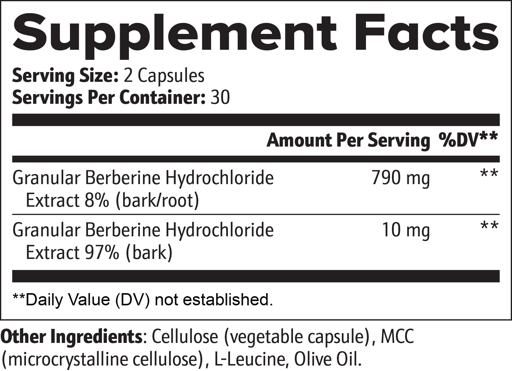 Olivia Nutrition | Berberine